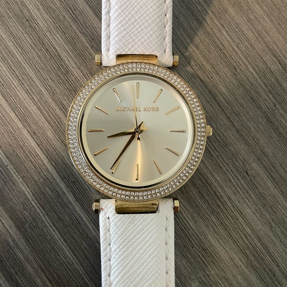 Michael Kors Gold Watch Leather Strap - Picture 1 of 8